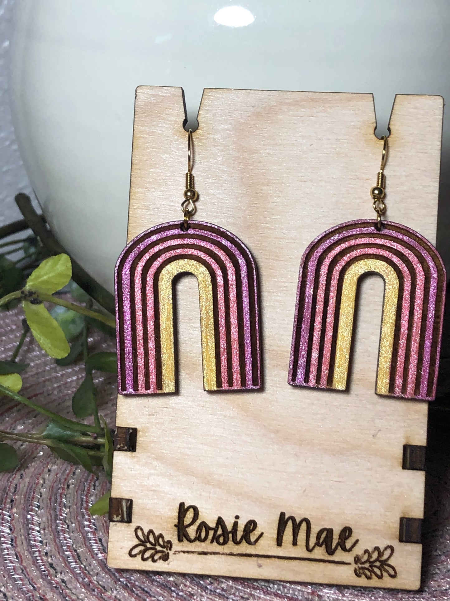 Glitter Rainbow Earrings