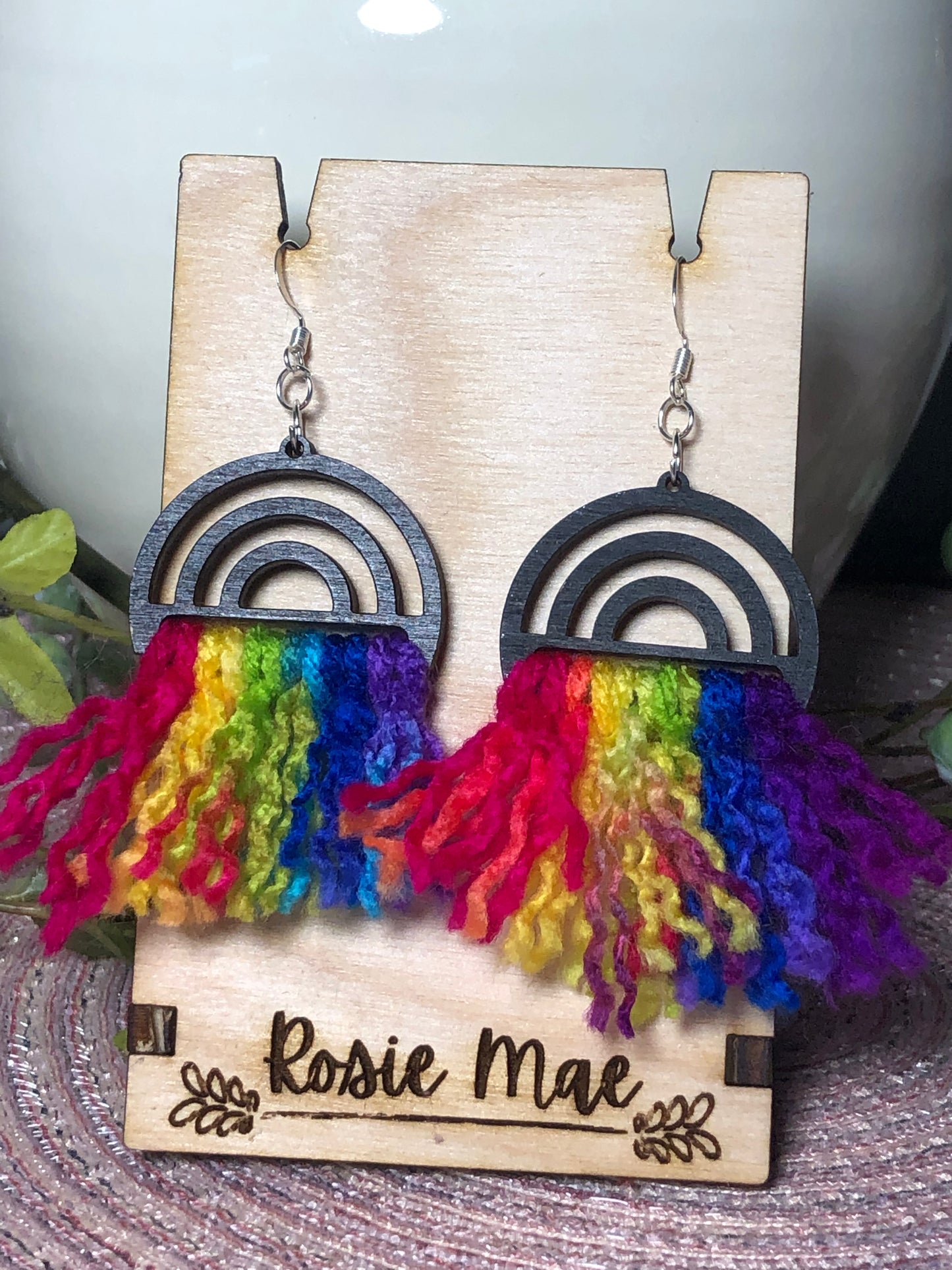 Rainbow Boho Fringe Earrings