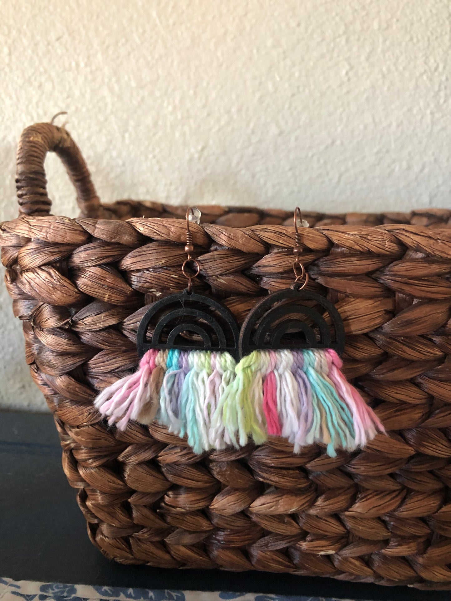 Boho Rainbow Earrings with Fringe